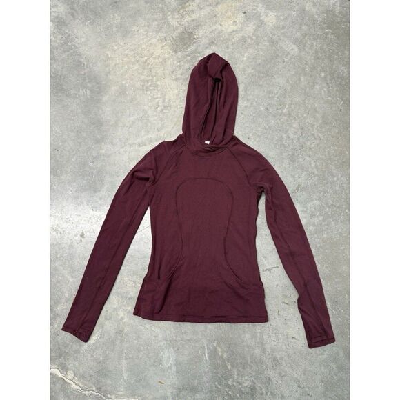 Lululemon On Repeat Rulu Hoodie Garnet Long Sleeve Hooded Top. Burgundy. Sz 2 - Picture 2 of 16